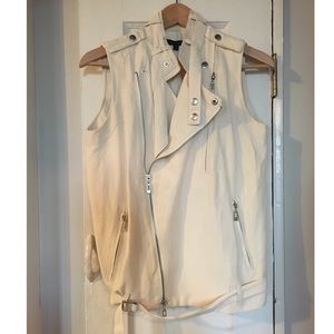 Alice Ritter Cream Moto Vest